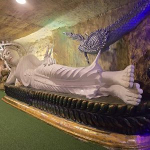 Reclining Buddha image inside Wat Trai Samakkhi